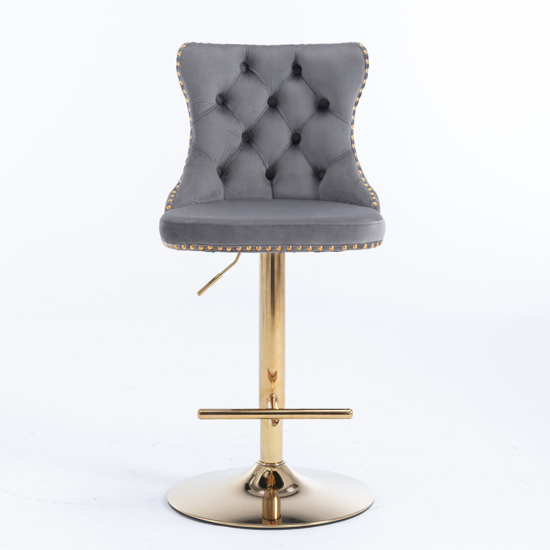 Golden Swivel Velvet Barstools Chair